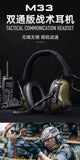 EARMOR M33 Tactical Hearing Protection Headset, Electronic Sound Pickup & Noise Reduction Headphone, Bluetooth Communication Headset for Shooting Helmet, Tactical Radio Headset