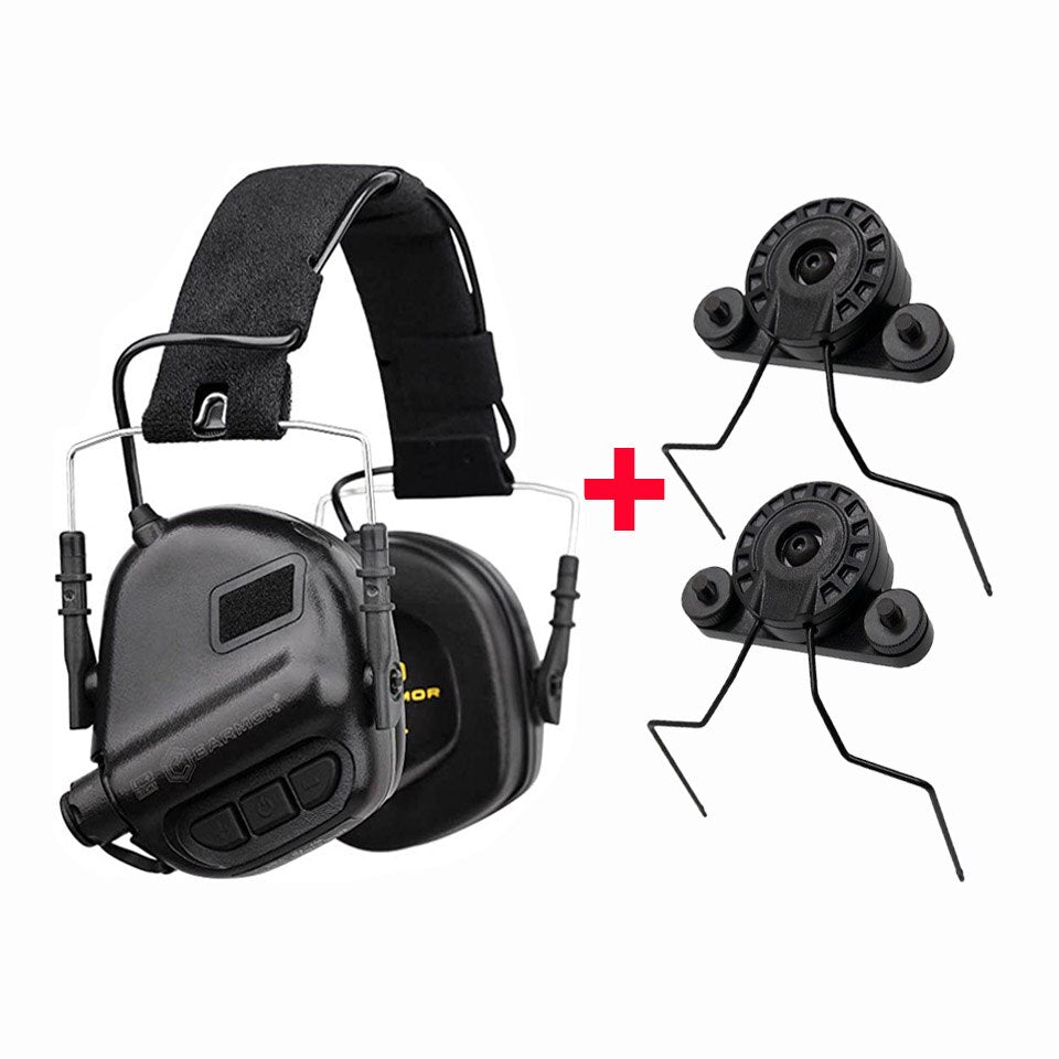 EARMOR M31 MOD4 Tactical Headset & Exfil Rail Adapter Set Hearing ...